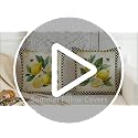 Lemon Decorative Pillow Covers 18x18 Inch Set of 2 - Black Plaid