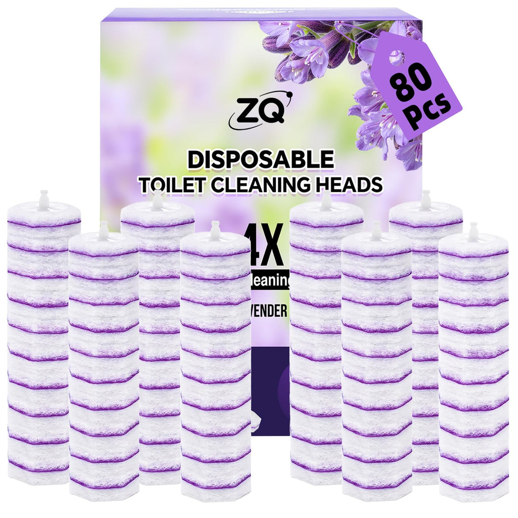 80 Count Toilet Bowl Wand Refills for Clorox, Disposable Toilet Brush for Clorox Wand Cleaning System, Upgrade Toilet Bowl Cleaner Refill Pads for Closestool Cleaning,No Falling Apart,Light Scent