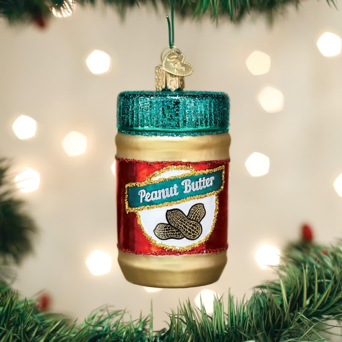 Old World Christmas Glass Blown Peanut Butter Ornament - Handcrafted Holiday Decoration for Trees