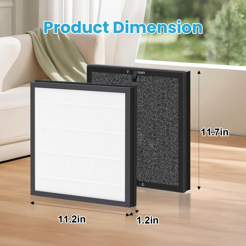 2 Pack HAP605 Replacement Filter Compatible with XenonLab HAP605 HAP607 and Compatible with FreAire HAP605 HAP607 Air Purifier, True HEPA High-Efficiency Activated Carbon Filter for Home Large Room