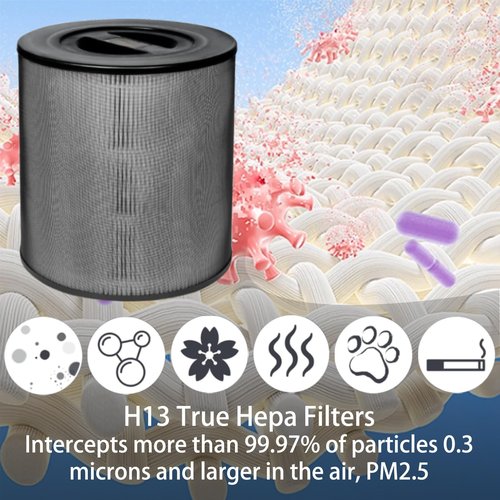 2 Pack KF170 Replacement Filter for Kenmore 850e series Air Purifier Model PM1005, 3 IN 1, H13 True HEPA Filter with Activated Carbon and Pre-Filter, part # KF170