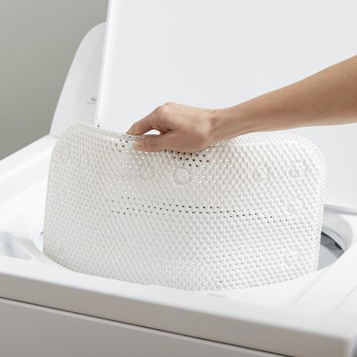 Duck Brand Softex Shower Mat, Machine Washable, 21 x 21 Inches, White, Skid Resistant (285154)