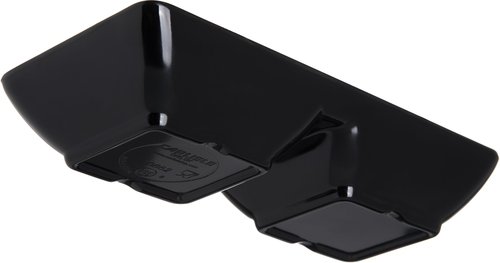 Carlisle FoodService Products 086203 Melamine Double Square Ramekin, 4 oz Capacity, 5-3/4" Length x 2-3/4" Width x 1" Height, Black (Case of 24)