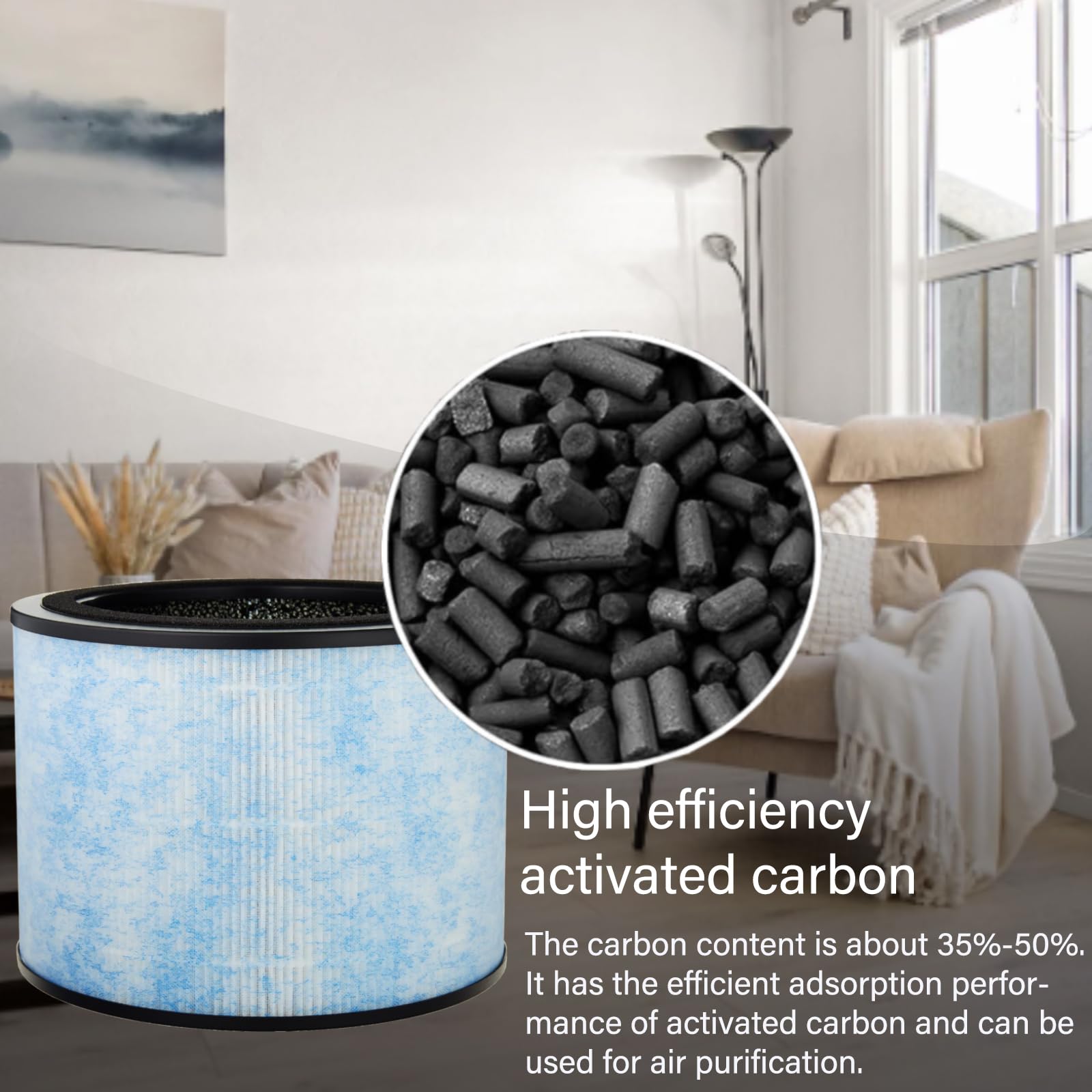 2 Pack AP200 Replacement Filter for Instant AP200 Air Purifier, 3 IN 1, H13 True Hepa with High-Efficiency Activated Carbon and Pre-Filter, Compare to F200 Filter