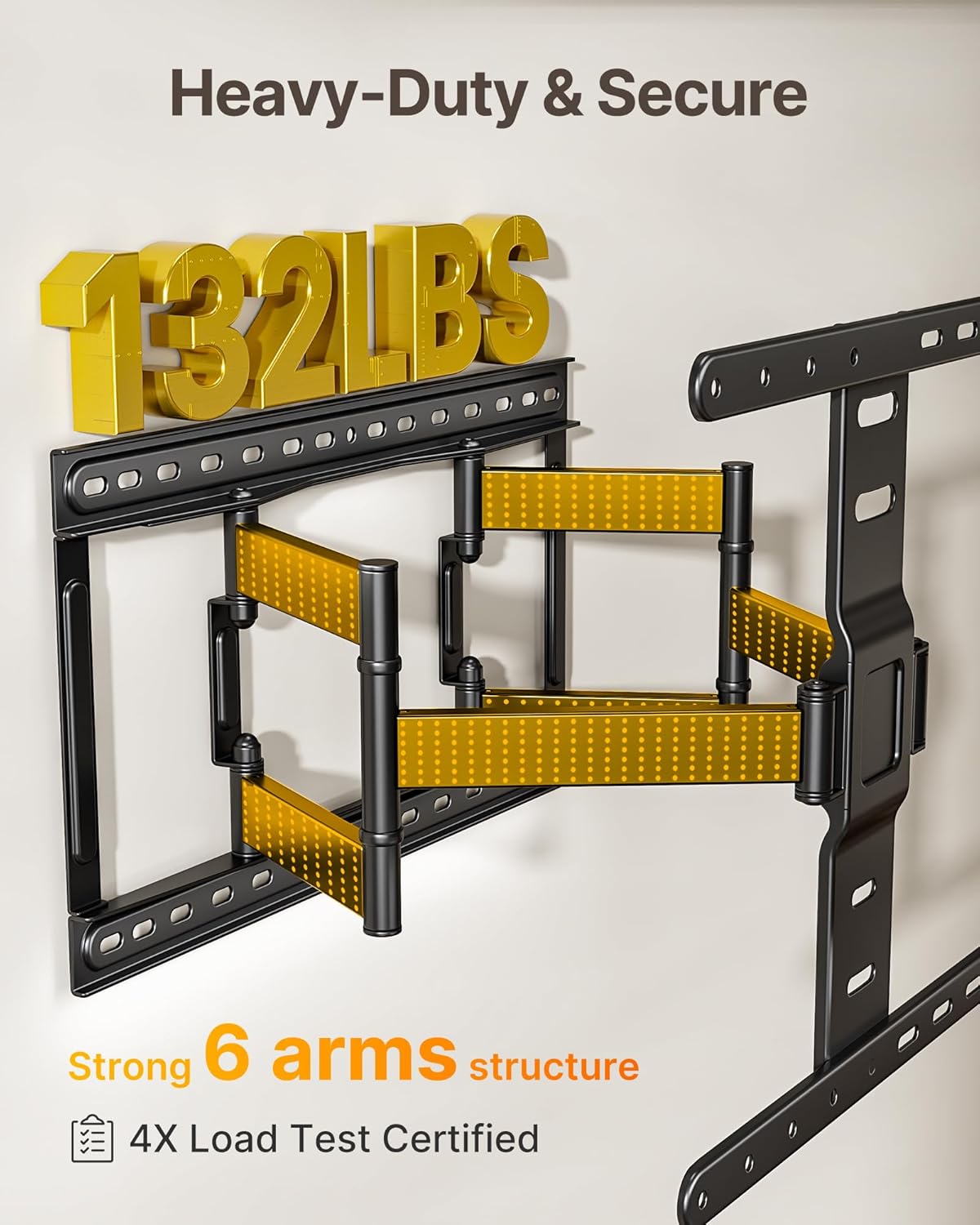 monTEK Ultra Slim TV Wall Mount - Full Motion Bracket for 37-75 Inch TVs, 132lbs Capacity | Max VESA 400x400mm