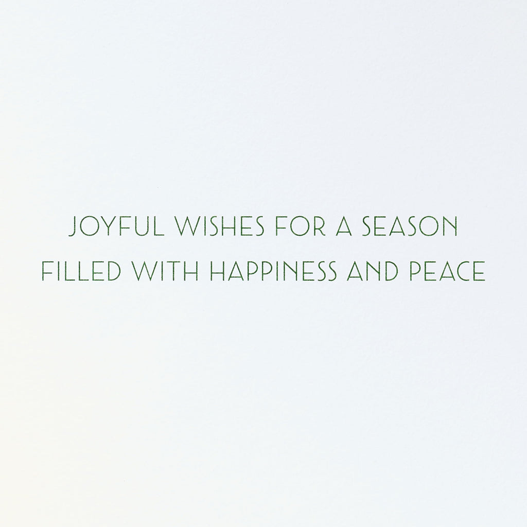 Papyrus Christmas Tree Card with Metallic Snowflakes (Joyful Wishes)