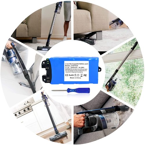Remate 3000mAh Replacement for XFBT620 Shark Battery, Compatible with Shark IX140 IX141 IX142 IZ140 IZ140C IZ141C IZ142 UZ145 Cordless Vacuum Cleaners, 21.6V XFBT620 Lithium Ion Battery