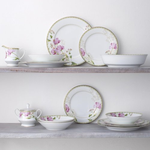 Noritake Poppy Place Set of 4 Teacups, 8 oz.