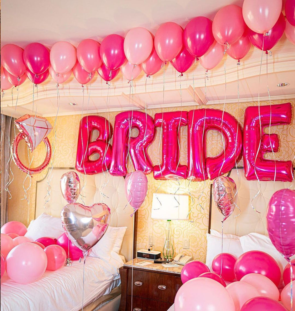 Metallic Pink Balloons - 50 Pcs 12-Inch Hot Pink & Light Pink Latex Balloons for Birthday & Baby Shower Decor