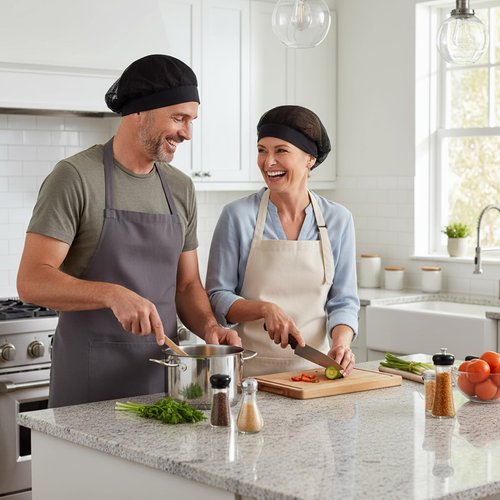3 Pcs Chef Hats for Women, Adjustable Cooking Chefs Cap Food Service Hair Nets, Reusable Kitchen Cooking Chef Cap - Reusable Washable