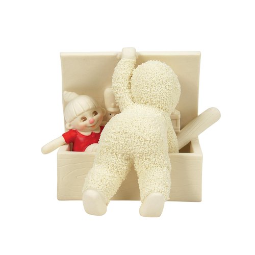Department 56 Snowbabies Christmas Jubilee Looking Through Santa's Toy Chest Figurine, 3.03 Inch, Multicolor