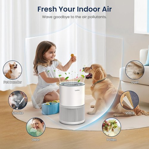 LUNINO H13 True HEPA Air Purifier - Large Room Coverage Up to 1200ft² | Fragrance Function & Air Quality Sensor