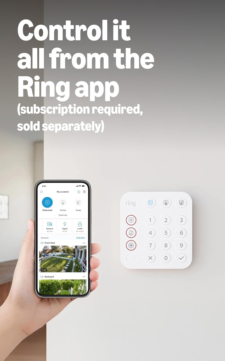 Ring Alarm 8-Piece Security System Kit - Home & Business Protection with 24/7 Monitoring Options