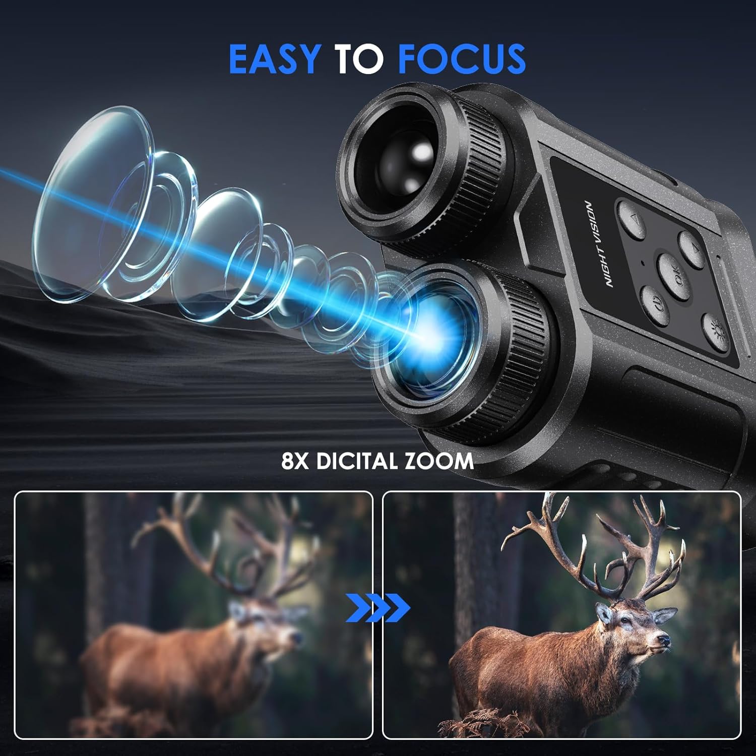 Skiennix Night Vision Goggles - Capture Photos & Videos | 32GB Card Included, Perfect for Outdoor Adventures