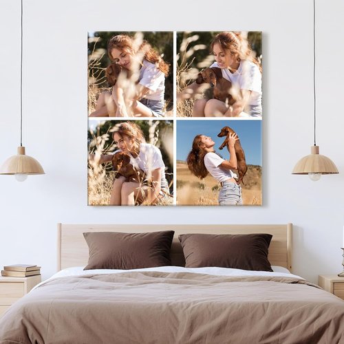 Collage Canvas Prints - Custom 4 Image Wall Art | Personalized Gifts for Weddings, Babies, and Pets