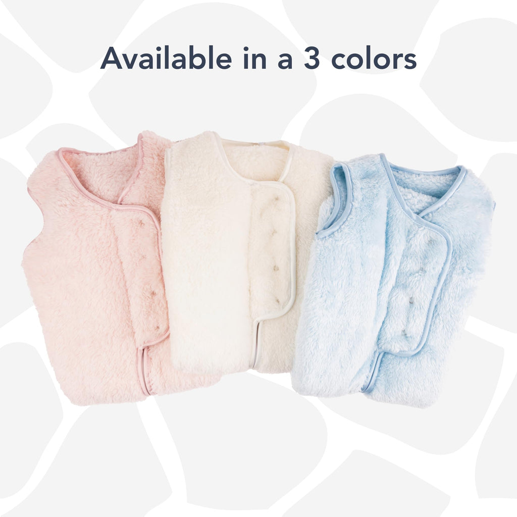 Little Giraffe Chenille Dream Sack, Cream - 1 TOG Sleep Sack 0-6 Months with Double-Zipper Design for Easy Diaper Changes - Ultra-Soft Baby Wearable Blanket with Chin and Zipper Guards