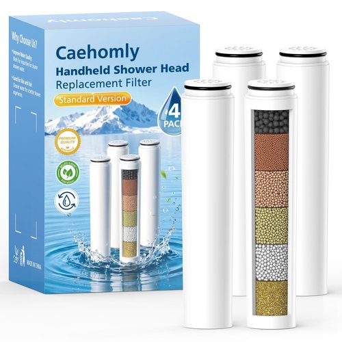 4 Pack Replacement Filters Compatible with Cobbe Handheld Shower Head, Water Soften Filters for Hard Water Chlorine, Fluoride and Heavy metals, Improve Skin & Hair