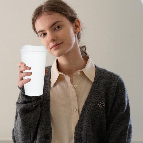 Alohastarttg 20 Pack Reusable Coffee Cups with Lids 16 oz Plastic Tumblers Travel Mug Iced Coffee Cup for Adults and Women Hot and Cold Drinks, Microwaveable (White)