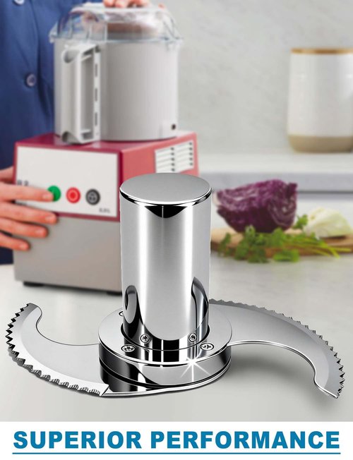 27055 Serrated Blade for Robot Coupe R2, R2N, R2B, R2U, R201 Food Processors, Chopping Blade with Stainless Steel Case & Modular, Anti-Leak & Drop-Resistant, Microplastic-Free, 5 Year Warranty