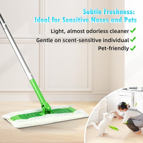 24 Count Unscented Upgraded Wet Mop Refills for Swiffer® Sweeper Wet Pads, One Piece Cleans One Room, Wet Mopping Cloths for Swiffer® Wet Pads Refill, Mop is Not Include