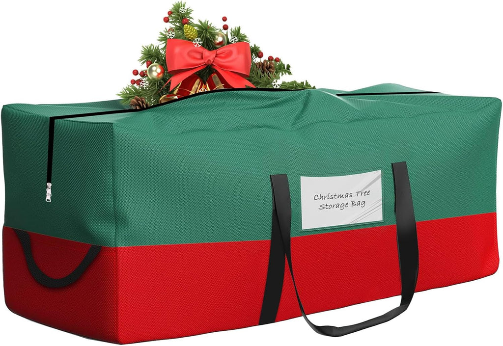 Skiennix Christmas Tree Storage Bag - Fits Up to 10 Ft Tall Trees | Heavy-Duty 600D Oxford Material, Dampproof Design with Reinforced Handles & Dual Zipper