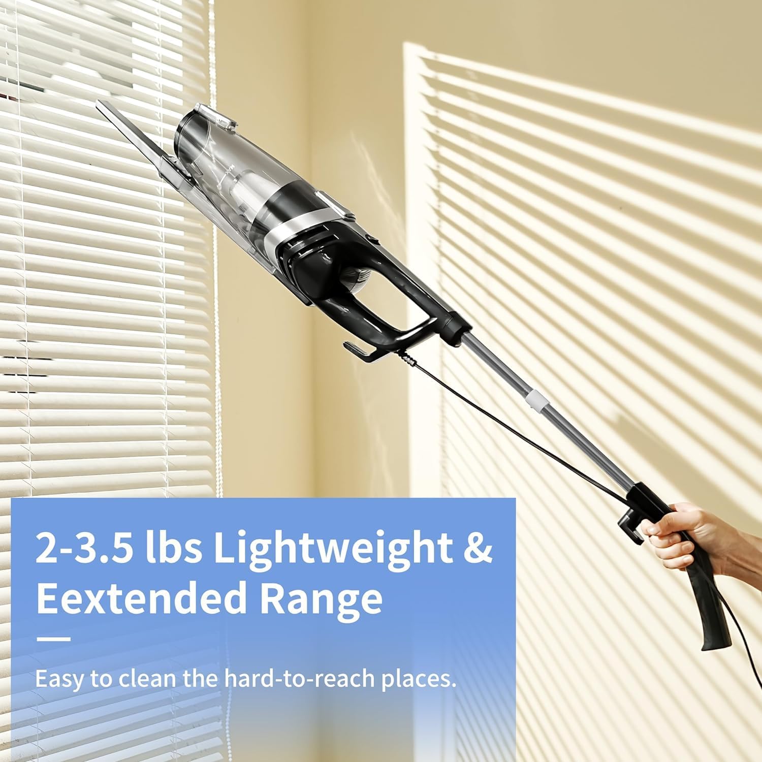 Skiennix Corded Stick Vacuum Cleaner - 20Kpa Powerful Suction | 16Ft Cord, 2-in-1 Lightweight for Pet Hair & Hardwood Floors