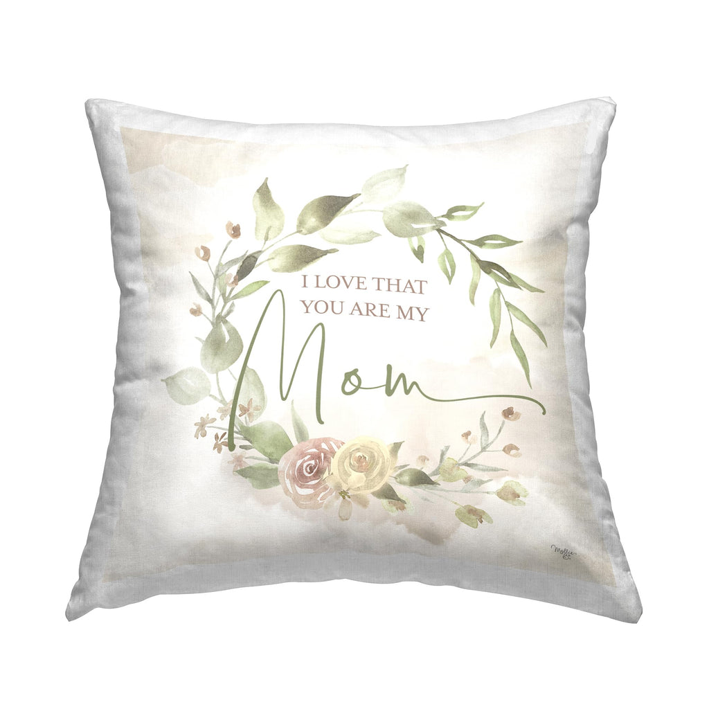 Stupell Industries Appreciative Mother's Day Phrase Design by Mollie B. Throw Pillow