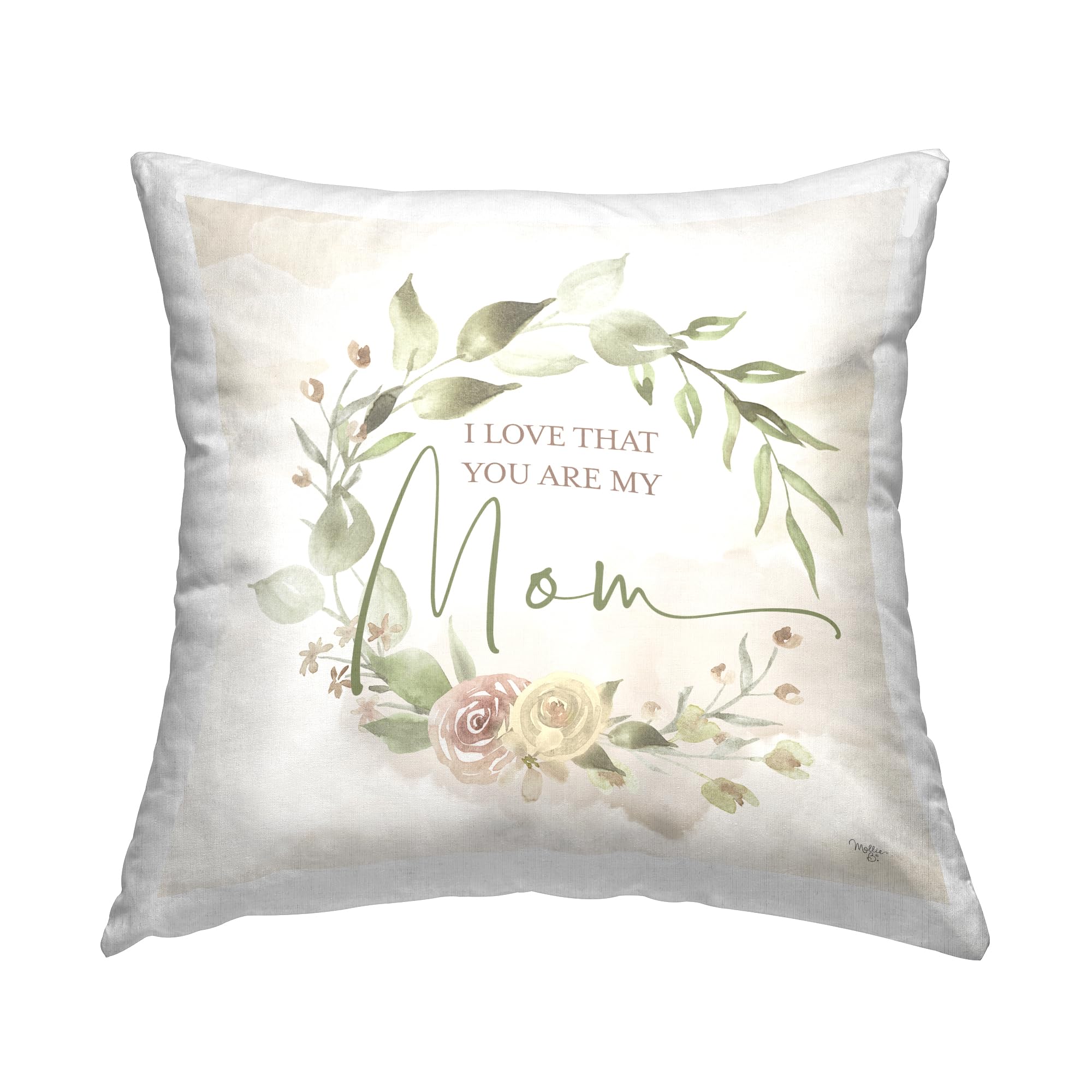 Stupell Industries Appreciative Mother's Day Phrase Design by Mollie B. Throw Pillow