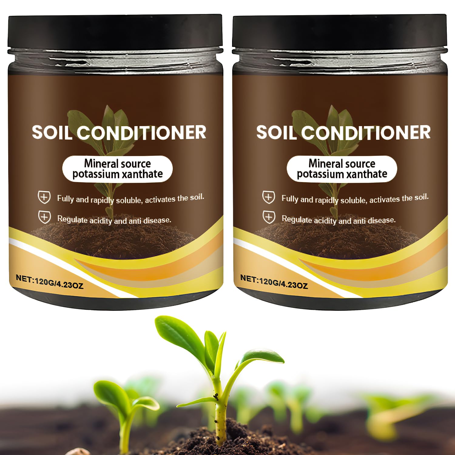 Skiennix Organic Soil Activators - 2Pcs Plant Fertilizers for Healthy Garden Beds | 120G Each