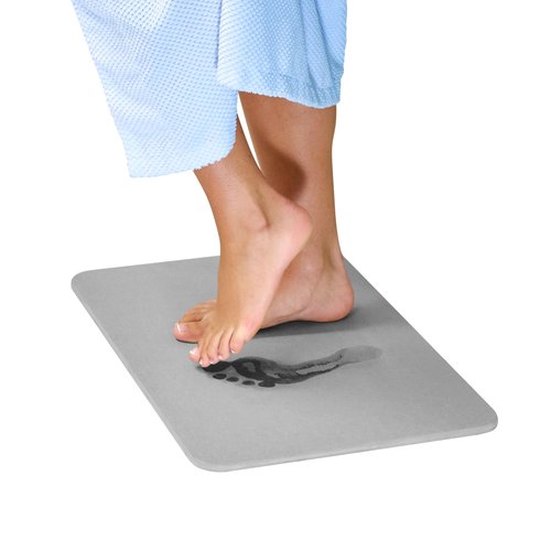 Madesmart Stone Bath Mat Diatomaceous Earth Shower Mat Non-Slip Super Absorbent Diatomite Stone Bath Mats for Bathroom Floor Quick Drying Natural Easy to Clean (24", 16")