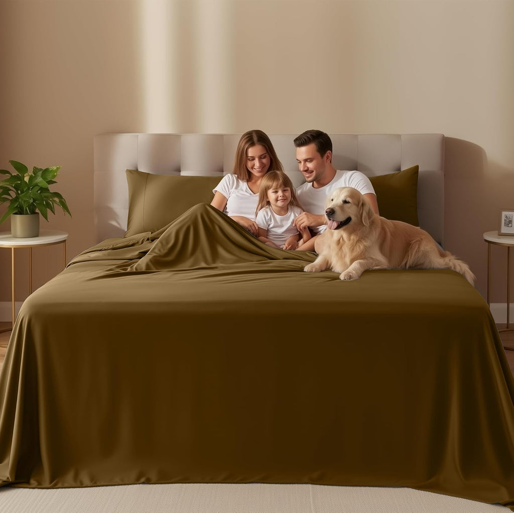 Utopia Bedding Twin Sheet Set - Soft Microfiber 3-Piece Bed Sheets for Twin Size Bed | Oeko-Tex Certified (Mocha)