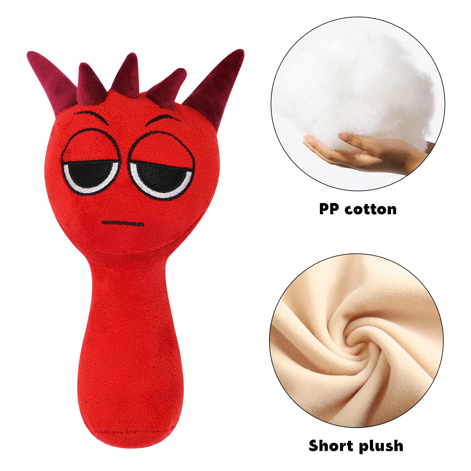 Plush Toys, Horror Games Plushies Toy for Fans, Soft Stuffed Animal Pillow Figure Doll Christmas Birthday Gifts for Adult Kids (Red+Yellow)