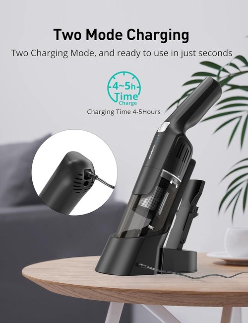 Aspiron Cordless Handheld Vacuum - 24KPA Powerful Car Cleaner | 2-Speed, Wireless Charging, Ergonomic Design