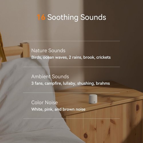 Dreamegg Portable White Noise Machine - Egg-Sized Sleep Aid with 16 Nature Sounds & Timer | Cream