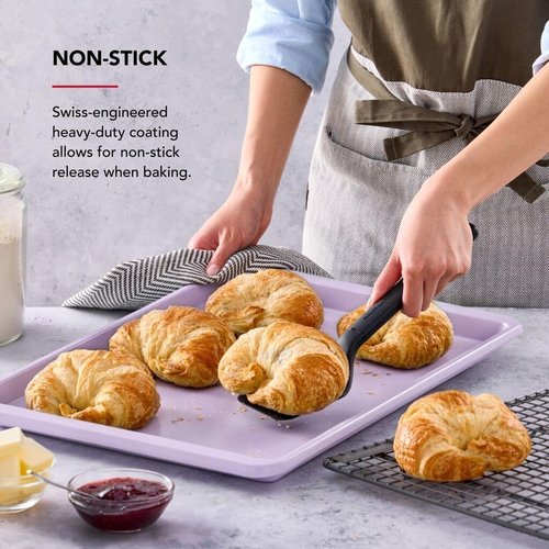 KitchenAid Nonstick Baking Sheet - 13 x 18-Inch Swiss Engineered Aluminized Steel | Dishwasher Safe, Wildflower