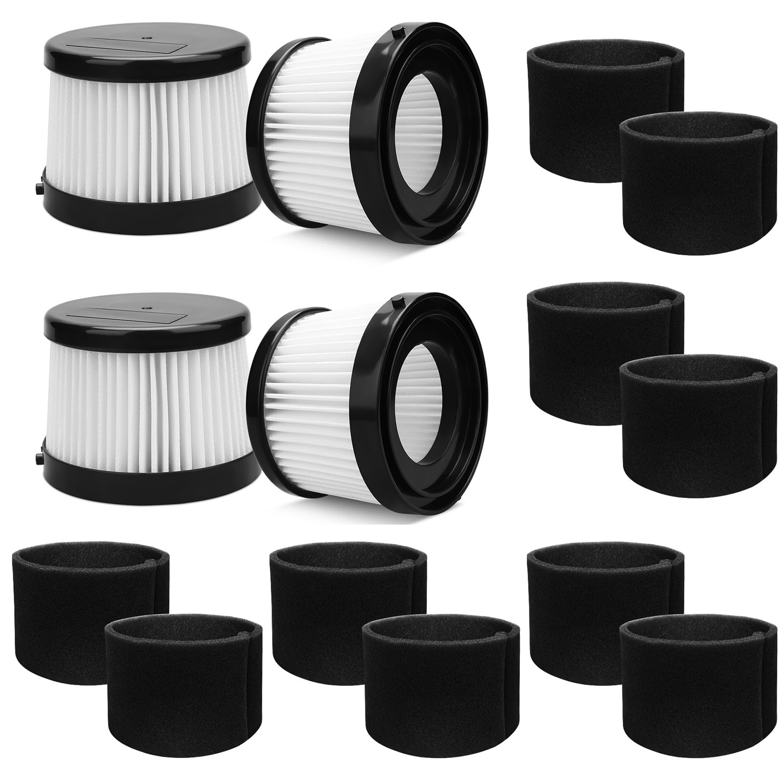 4 Packs DCV501HB DCV5011H Replacement HEPA Filter Compatible With DEWALT 20V Vacuum Cordless Handheld Vacuum. Fit For DCV501HB DCV5011H Filter. 10 Pack Foam Sleeve Filters. Washable And Reusable Kits.