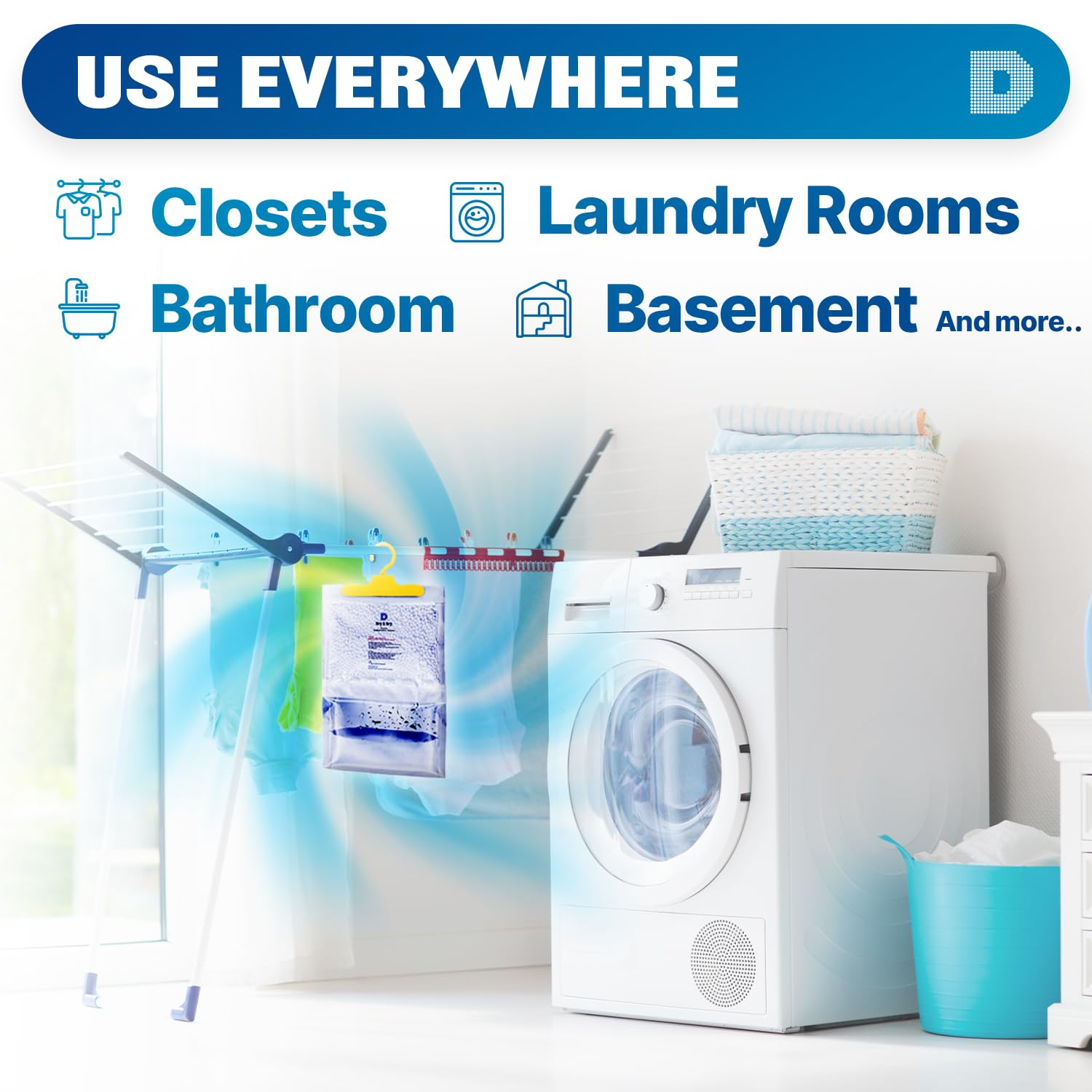 Dry & Dry 10 Pack[7 OZ] Premium Moisture Absorbers Dehumidifiers for Basement Dehumdifiers for Bedroom Small Dehumidifiers - Moisture Absorber