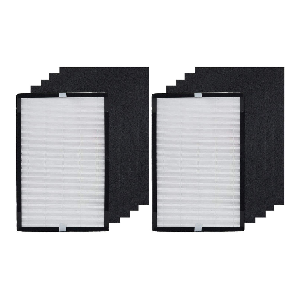 PUREBURG FLT5600 Replacement Filter Set Compatible with GermGuardian AC5600WDLX AC5600W AC5600WFL Air Purifier FLT56CB4 Filter N, Pack of 2, H13 True HEPA Activated Carbon