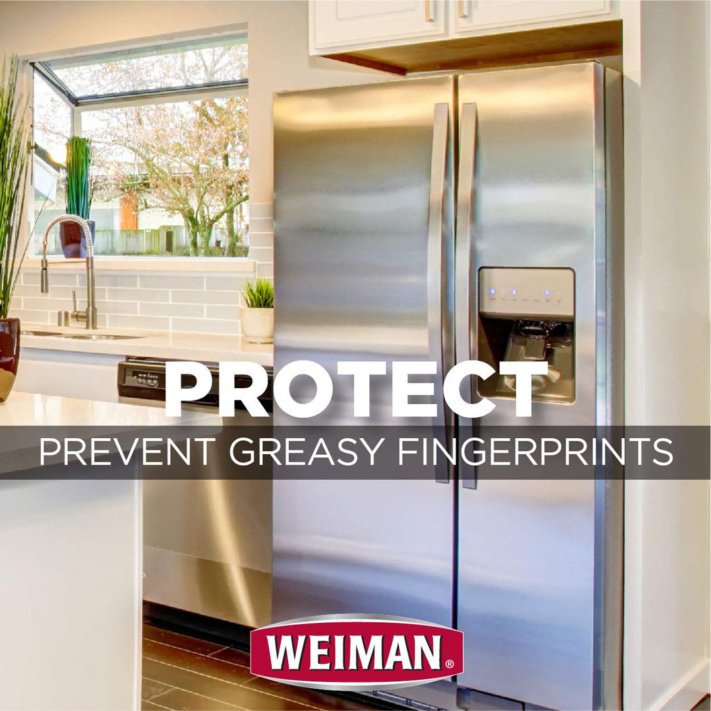 Weiman Stainless Steel Cleaner and Polish - Streak-Free Shine for Refrigerators, Dishwasher, Sinks, Range Hoods and BBQ grills, 22 Fl Oz