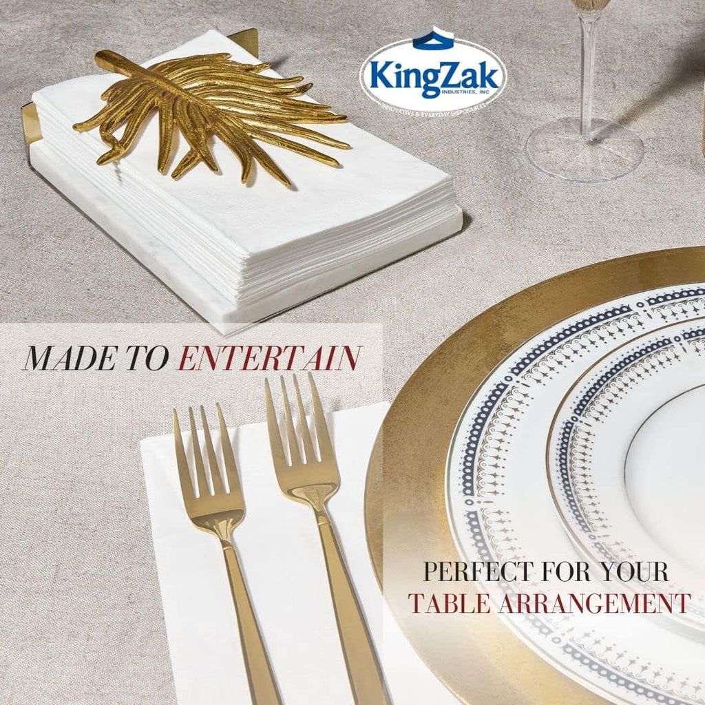 Premium White Napkins - 2-Ply Disposable Dinner Napkins | 100 Count Value Pack
