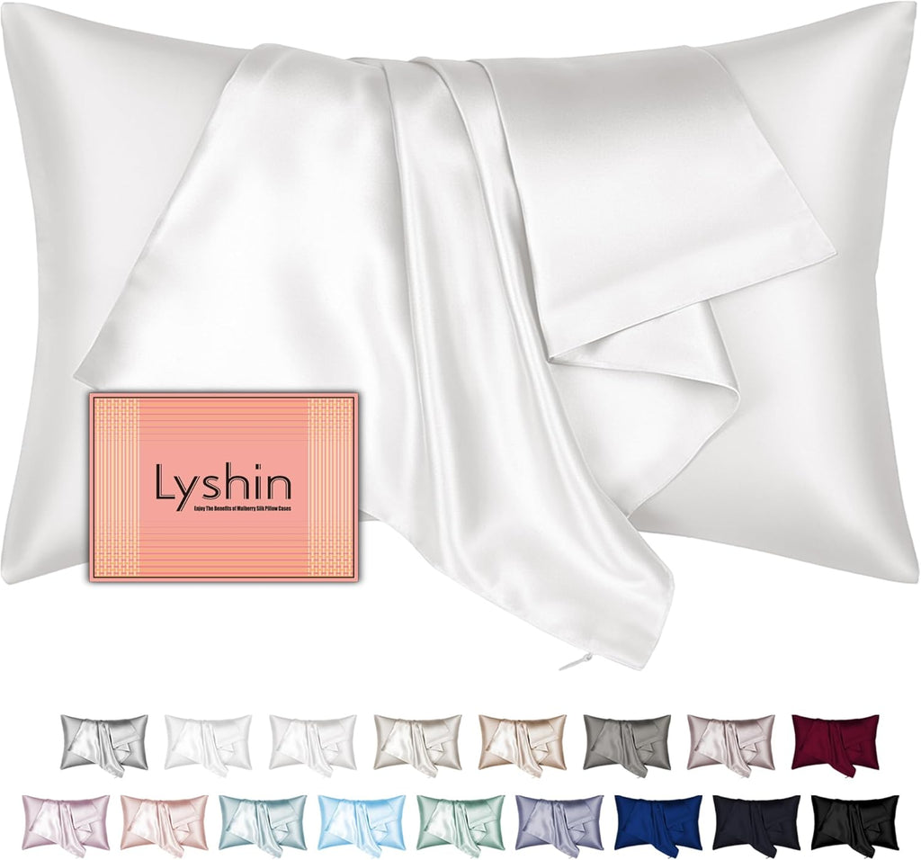 Mulberry Silk Pillowcase | Queen Size with Hidden Zipper - Smooth, Breathable & Cooling for Hair and Skin - Ivory
