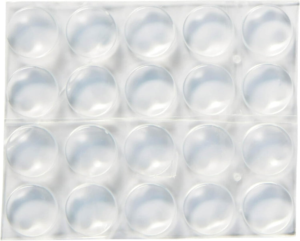 Scotch Clear Adhesive Bumper Pads - 40 PCS Self-Stick Rubber Pads | 1/2" Round for Cabinet Protection
