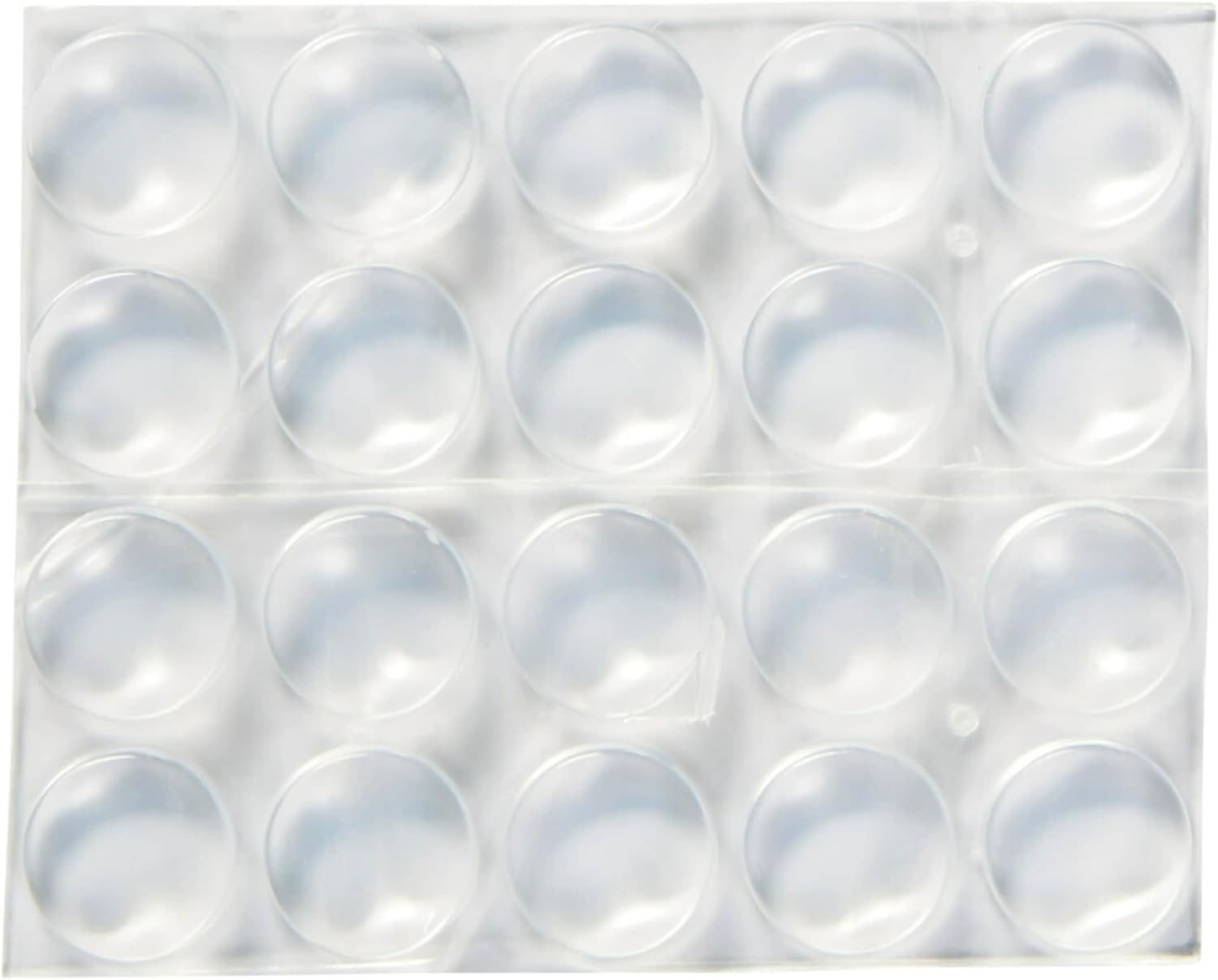 Scotch Clear Adhesive Bumper Pads - 40 PCS Self-Stick Rubber Pads | 1/2" Round for Cabinet Protection