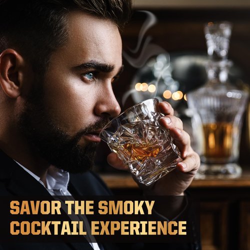 Whiskey Advent Calendar 2025 for Men, 24-Day Bourbon Smoker Infuser Kit for Cocktail and whisky Lovers, Perfect Christmas and Holiday Gift for Husband, Dad, Boyfriend, Him(NO BUTANE,GLASS)