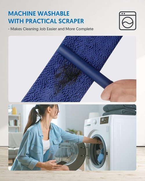 BPAWA Microfiber Mop - Versatile Wet/Dry Floor Cleaning for Hardwood, Tile & Laminate | 4 Washable Chenille Pads