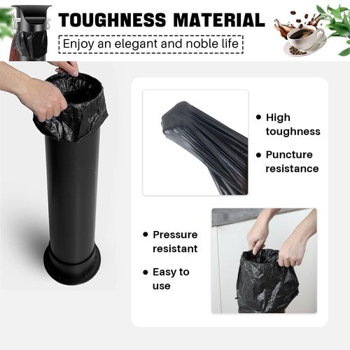 Espresso Knock Box Garbage Bags for Commercial Floor Standing coffee knock box Large trash bags for Coffee Grounds for Coffee Shop, Bar, Kitchen,Office (2Roll/50pcs)