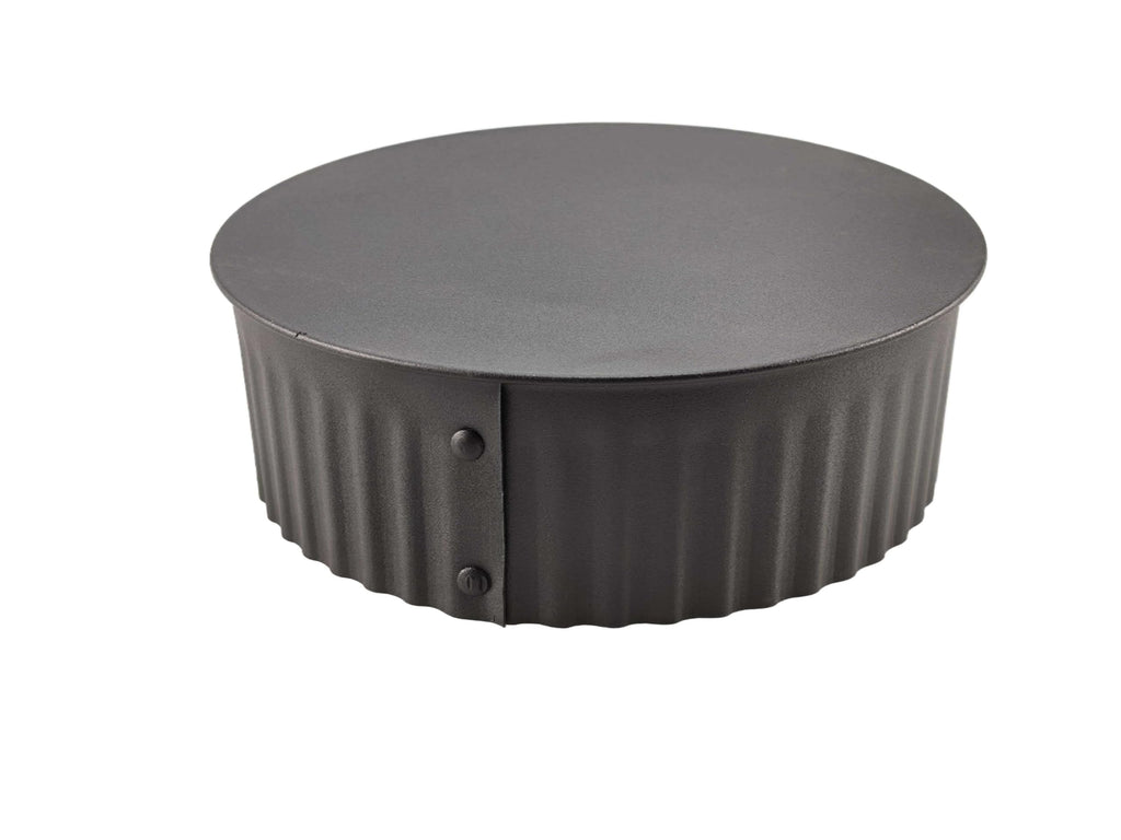 LKQI Replacement 6 in Black Stove Pipe Clean Out Tee Cap with Crimp 24 Gauge Fits Models：BM0151 6527618