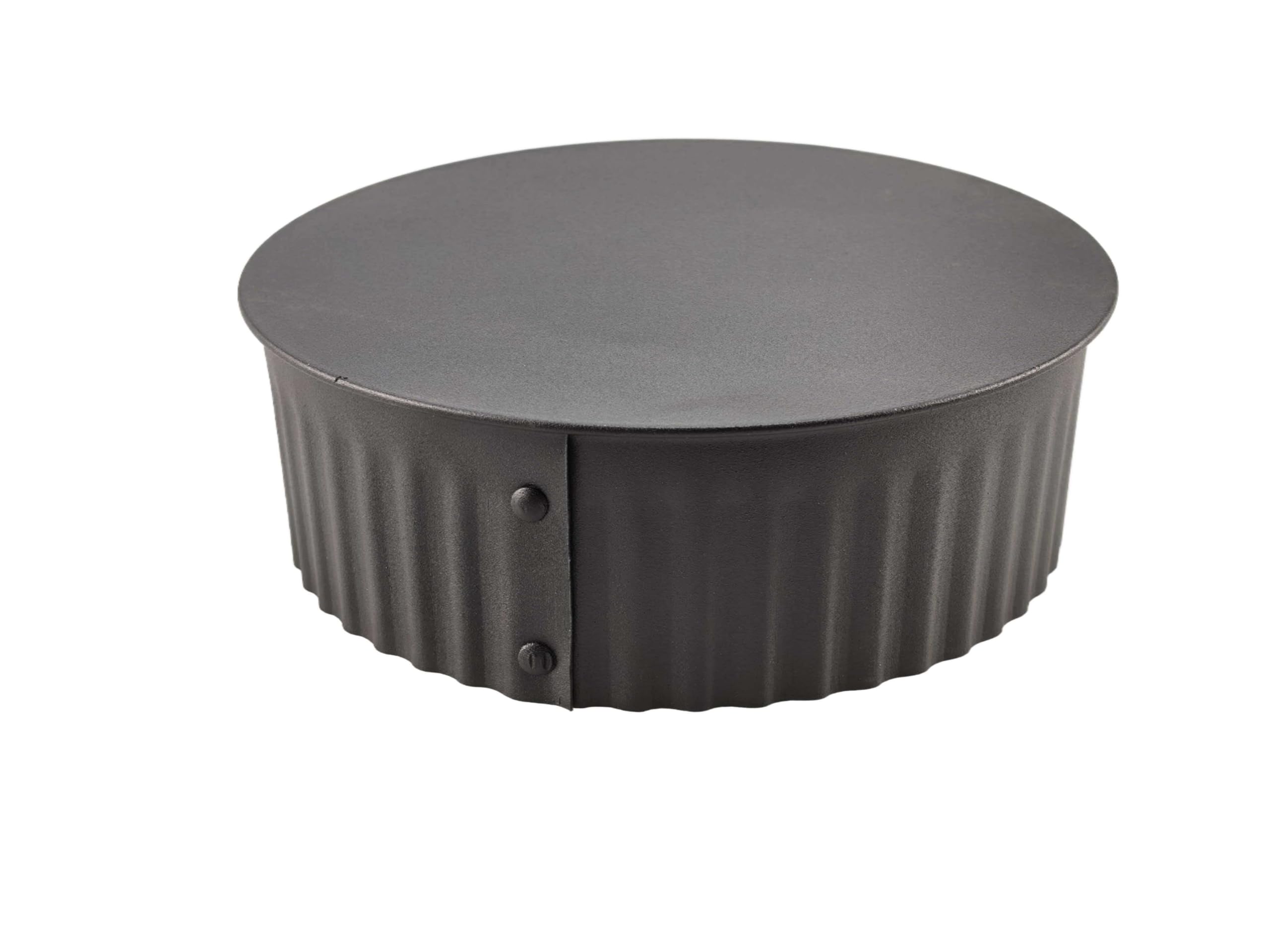 LKQI Replacement 6 in Black Stove Pipe Clean Out Tee Cap with Crimp 24 Gauge Fits Models：BM0151 6527618