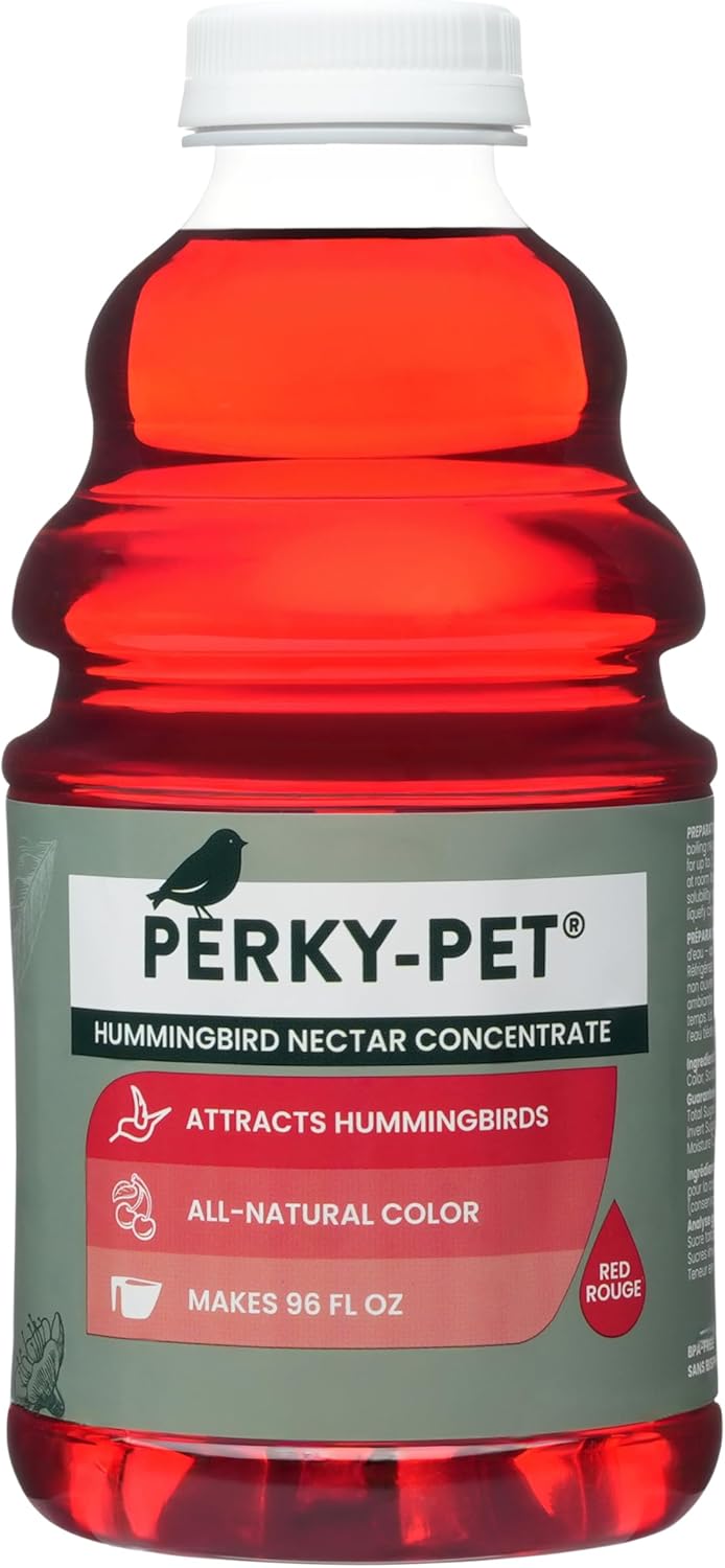 Perky-Pet Hummingbird Nectar Concentrate - 32 oz | Makes 96 FL OZ of Sweet Red Nectar