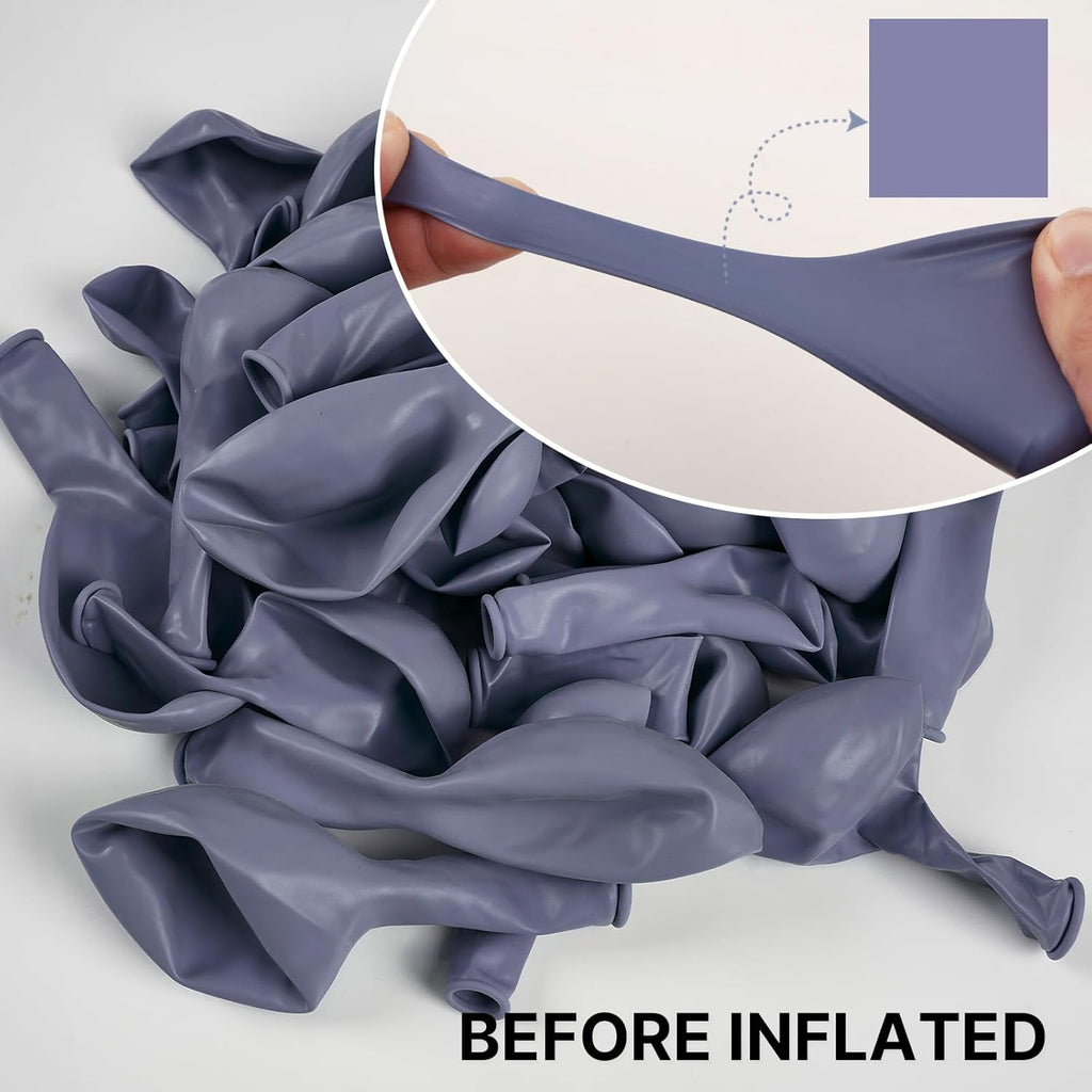 PartyWoo Dusty Blue Balloons - 101pcs 12 Inch Latex Balloons for Baby Showers & Celebrations